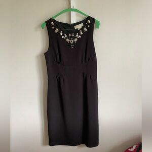 Michael Kors Black Embellished Mini Sheath Dress